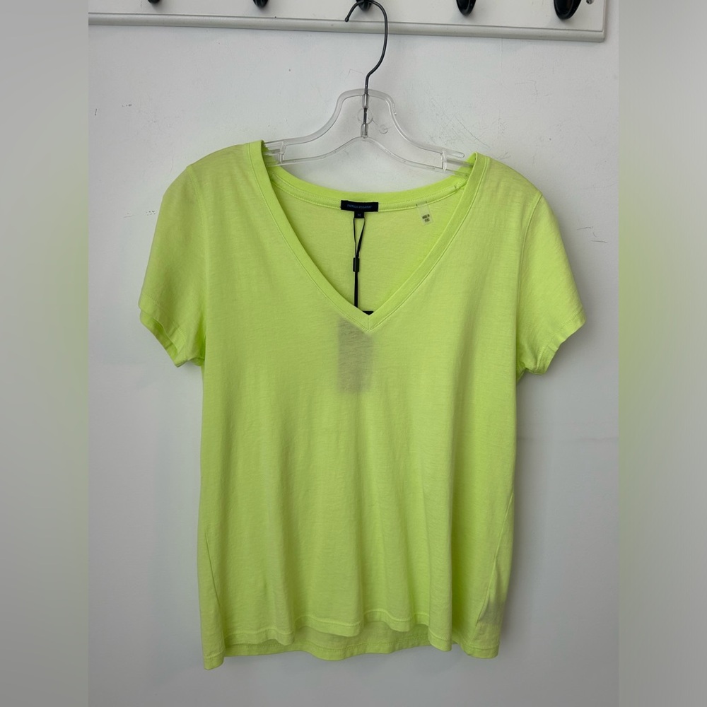 Patrick Assaraf Yellow V Neck Top